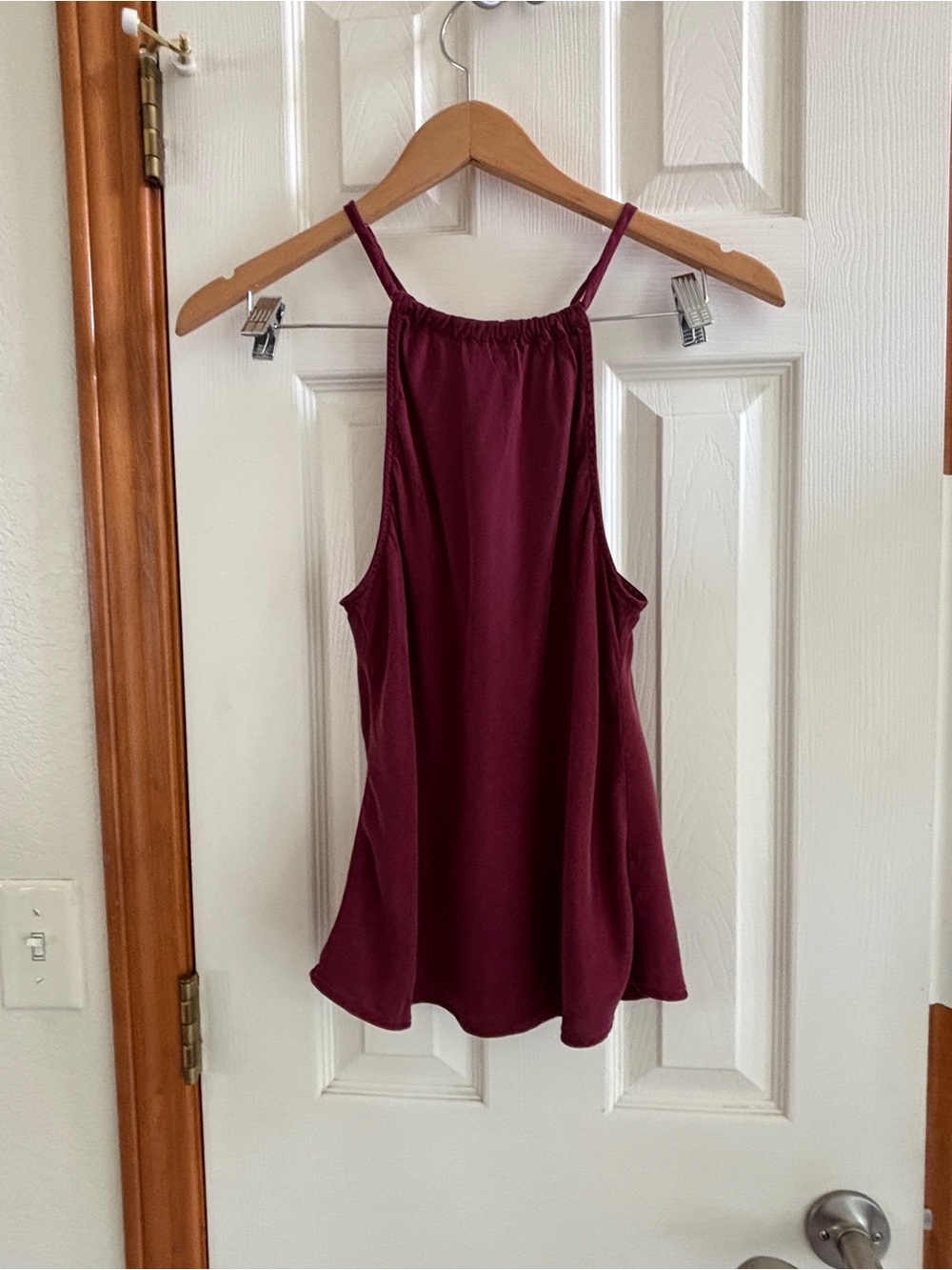 cloth & stone Sleeveless High-Neck Tank in Burgundy